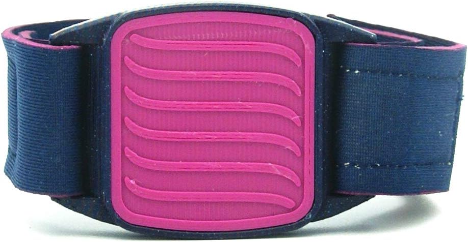 Protective Armband for Freestyle Libre Sensor, Sports Style - Wave Design (Magenta & Blue) (L)