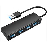 USB 3.0 Hub 4-Port 5Gbps, JUEJUEZI USB Splitter Expander for MacBook, Laptop, Xbox, Flash Drive, HDD, Console, Printer, Camera, Keyborad, Mouse, Windows 10/8, Linux, 1m/3.3ft