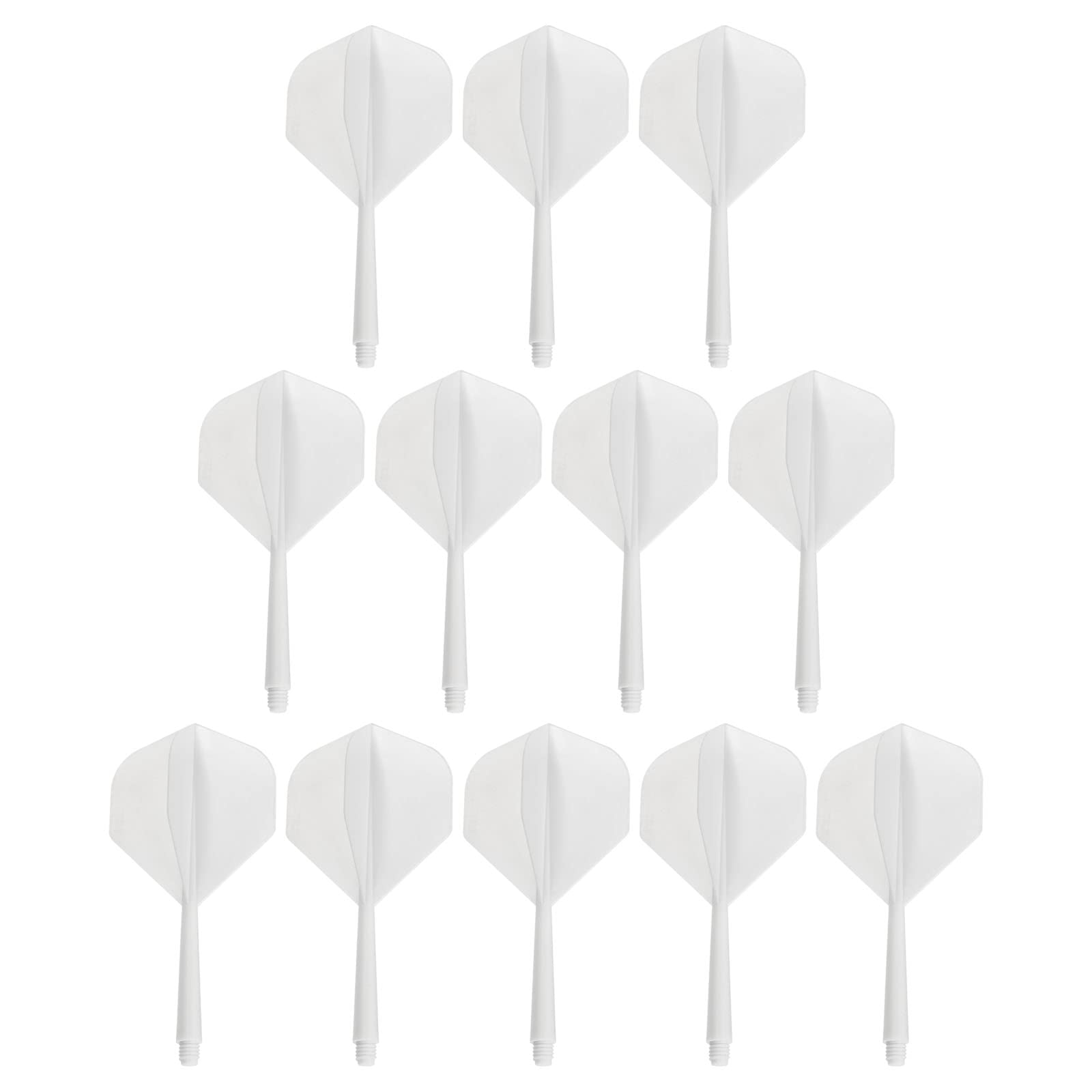 PATIKIL Integrated Dart Shaft & Flights, 12 Pack Lightweight Plastic Dart Flight Set, White