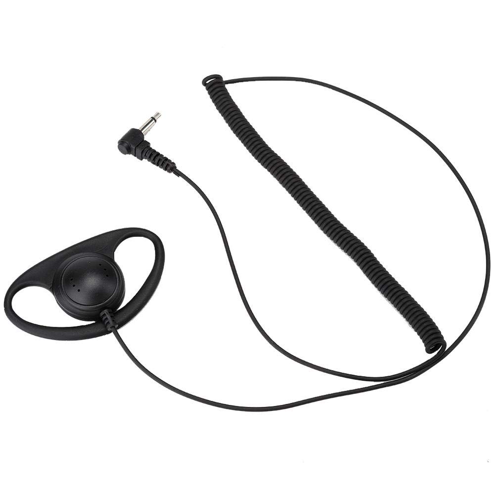 Socobeta 3.5mm Jack Earpiece D-Shell Type Listen Only Headset Portable Walkie-talkie Headphone for Two Way Radio