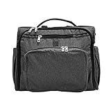 JuJuBe B.F.F Multi-Functional Convertible Diaper Backpack/Messenger Bag, Onyx Collection - Chrome