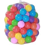 Mazhashop 100pcs Colorful Ball Fun Ball Soft Plastic Ocean Ball Baby Kid Toy Swim Pit Toy（5.5CM）