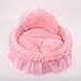 WYSBAOSHU Cute Princess Pet Bed Bow-TIE Lace Cat Dog Bed (L, Pink)thumb 2