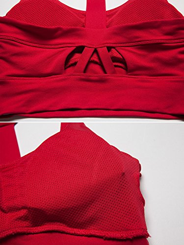 Campeak Professional Sport Bras High Impact Support Workout Tops For Women(Red M)