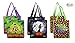Earthwise Halloween Trick or Treat Bags - Reusable Candy Goodie Totes Baggies Party Favor Bags (6 Pack) 3 Cute Prints - Jackolanterns, Ghosts and Candy Corn