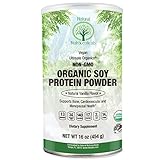 Natural Nutra Organic and Vegan Plant Based Soy Protein Isolate Powder, Vanilla, Raw, Low Carb, Non GMO, Gluten Free, 14.4 oz