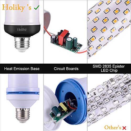 Led Flame Effect Light Bulb, Updated 4 Modes Flame Light Bulb for Home