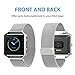 For Fitbit Blaze Band With Metal Frame, Wearlizer Milanese Loop Smart Watch Band Replacement Stainless Steel Bracelet Strap for Fitbit Blaze, Christmas Gift - Silver Large