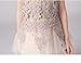 Little Toddler Flower Girl Dress for Wedding Prom Party Short Champagne Tulle Hollow Flower Girls Dresses (Champagne, 4)