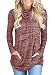 Womens Long Sleeve Cowl Neck Casual Loose Tunic Pullover Sweatshirt Lightweight Blouse Tops with Pockets Red XXL 20 22