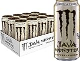 Java Monster Vanilla Light, Coffee + Energy Drink, 15 Ounce (Pack of 12)