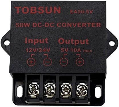 Step Down Transformer Module DC 12V 24V to 5V 10A 50W Converter Waterproof Power Supply Voltage Regulator by NachunLLC