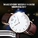 Men's Quartz Watch, Aposon Fashion Classic Business Analog Wrist Watch Casual Dress Leather Watches - Brown