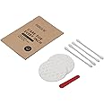 Cotton Pad Cotton Swab and Nail File Kit Kraft Paper Individually Wrapped 100 PCS Hotel Vanity Kit Hotel Supplies and Toiletries Bulk