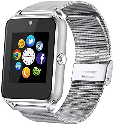RaaawarHWWE MSRM Replaceable Band Bluetooth Smart Watch Call Sync and Handfree Support Android 4.2 or abouve and Iphone5s/6/6s/7/7s (black)