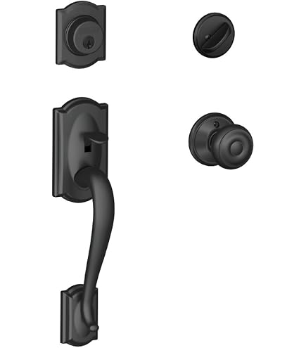 Schlage Plymouth Single Cylinder Handleset – Left Hand, Antique Brass, F60 PLY 609 ACC LH