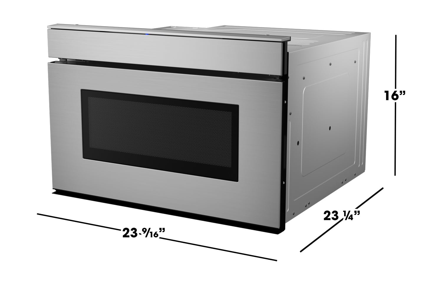 SHARP SMD2479JS Smart Microwave Drawer Oven with Easy Wave Open, 24-inch, 1.2 Cubic Feet, 950 Watt, Concealed Glass Touch Control Panel, Compatible with Alexa Certified, Stainless Steel