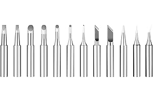 VOTCT 12PCS 900M-T Soldering Iron Tips Replacement Kit for HAKKO 936,937,907 Atten, Quick,Ryobi, Aoyue, Yihua,Vastar,Sywon,Tabiger,SOAIY,X-Tronic Soldering Station, Solder Tips