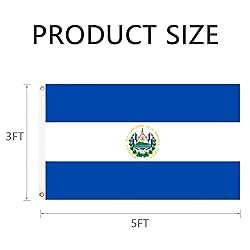 GSYLPFT Salvadorans Flags for Outside 3x5 El