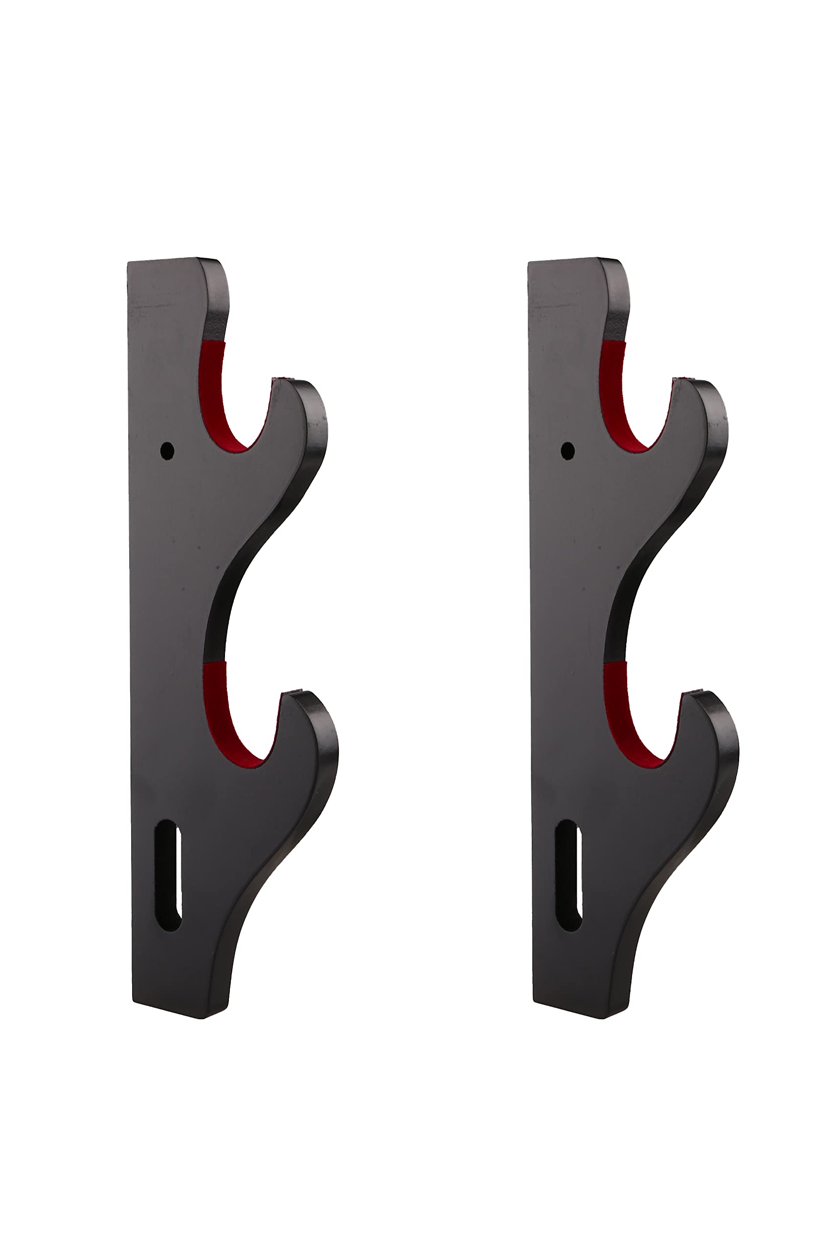 Z-fiber Sword Holder Katana Wall Mount 1 Pair Adjustable Hook Stand Samurai Sword Hanger Lightsaber Demon Slayer Weapon Stand Supports All Swords (2-Tier Pad)