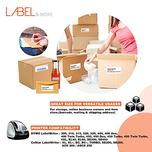 Dymo 30252 Compatible Strong Adhesive & Sharp Print (1-1/8" x 3-1/2") Labels for Shipping & Mailing Address Work with Dymo LabelWriter Printers [12 Rolls, 4200 Labels] - Thumbnail 5