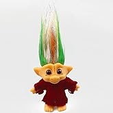 Red Lucky Troll Dolls,Cute Vintage Troll Dolls Chromatic Adorable for Collections, School Project, Arts and Crafts, Party Fav