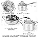 HOMI CHEF 7-Piece Mirror Polished Nickel Free Stainless Steel Cookware Set - Induction Ready Cookware Sets Nickel Free Cookware Set - Pots and Pans Set - Stainless Steel Pot With Steamer Insert, etc.