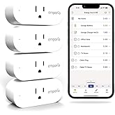 Emporia Energy Monitoring Smart Plug, WiFi Smart Outlet Plug Works with Alexa and Google Home - 15a Smart Plug with Timer, Mo