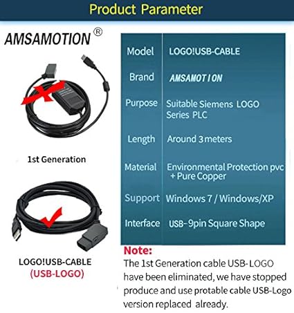 Amazon Com Usb Logo Cable For Siemens Logo Series Plc Programming Cable Pc Logo Usb Rs232 6ed1057 1aa01 0ba0 Isolated Industrial Scientific Amazon Com Usb Logo Cable For Siemens Logo Series Plc Programming Cable Pc Logo Usb Rs232 6ed1057 1aa01 0ba0 Isolated Industrial Scientific