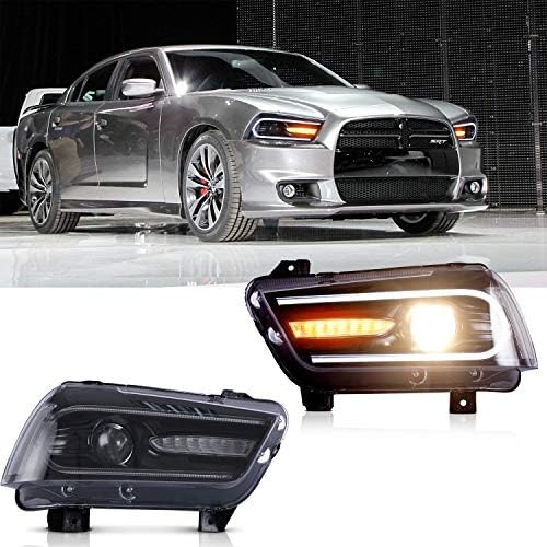 USEKA For 2011-2014 Charger LD SXT LED Sequential Turn Headlights Projector Lamps