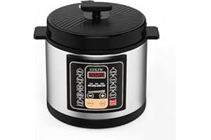 Electric Pressure Cooker, 6 Quart Stainless Steel, 9-in-1 Multi-Functional Programmable Instant Cooker Pressure Pot with Slow