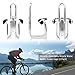 Dimples Excel Water Bottle Cages, Bike Bicycle Lightweight Water Bottle Holder Cages Brackets (2 Pack (Silver + Silver))