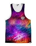 INTO THE AM Electric Nights Collection Men's All Over Print Casual Tank Top Shirts
