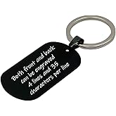 good goods Personalized Keychains for Women Customized Key Chains Men Engraved Name Inspirational Stainless Steel Dog Tag