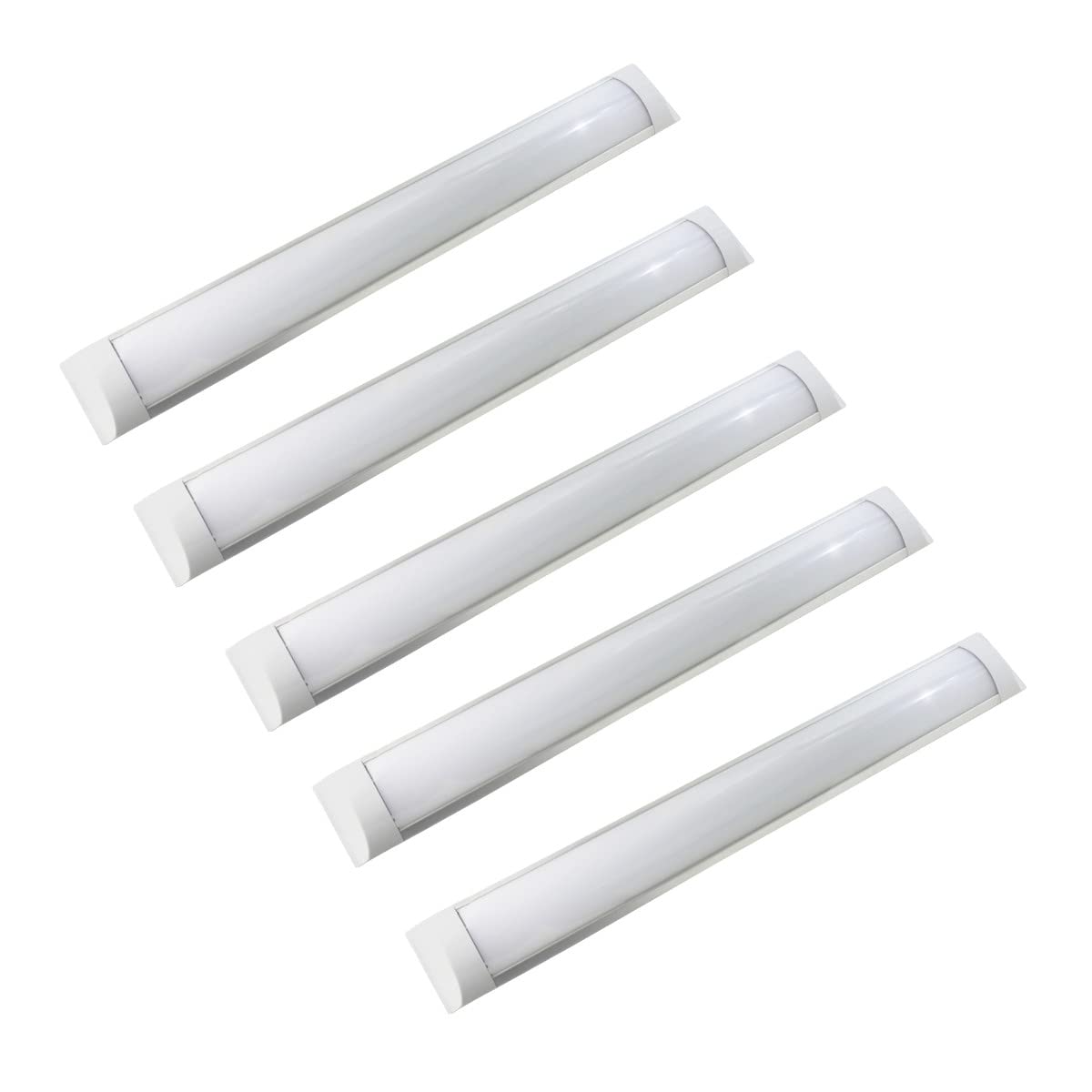 JANDEI - Pack of 5 Integrated LED Luminaire Screens, 36W, 120 cm Long, High Brightness with 4000 Lumens, Neutral White 4200K, 120° Illumination. Ideal for Work Areas, Home, Garage