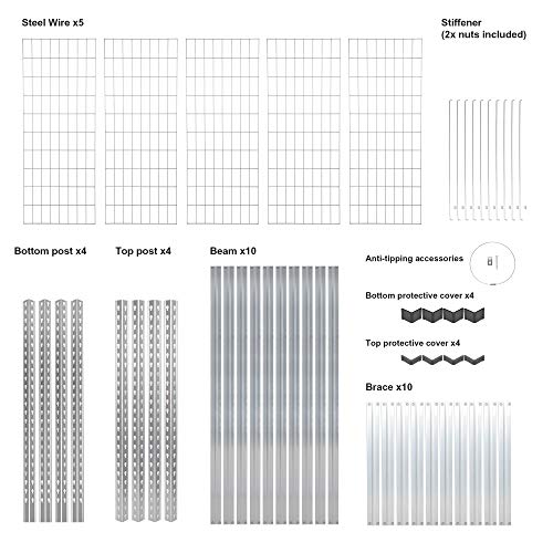 Amazon Basics Heavy Duty Storage Shelving Unit, Double Post, 5 Shelf