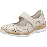 Rieker N4299 Nikita Women's Mary Janes - Adjustable Stap for a Secure Fit - Flexible &amp; Lightweight Shock-Absorbing Wedge Heel - Comfort &amp; Support for All Day Walking