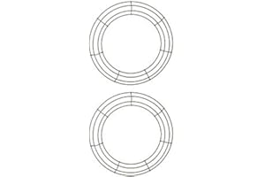 Royalty Essentials 14 Inch Metal Wire Wreath Green Christmas Round Wire Frame Form Hanger Green 14 Inch Pack of 2