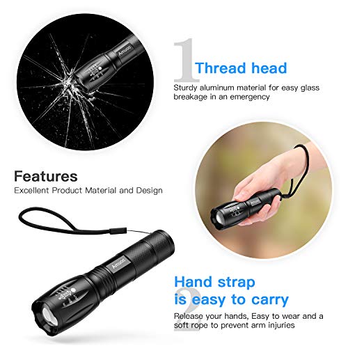 Flashlights, LED Tactical Flashlight S1000 High Lumen, 5 Modes