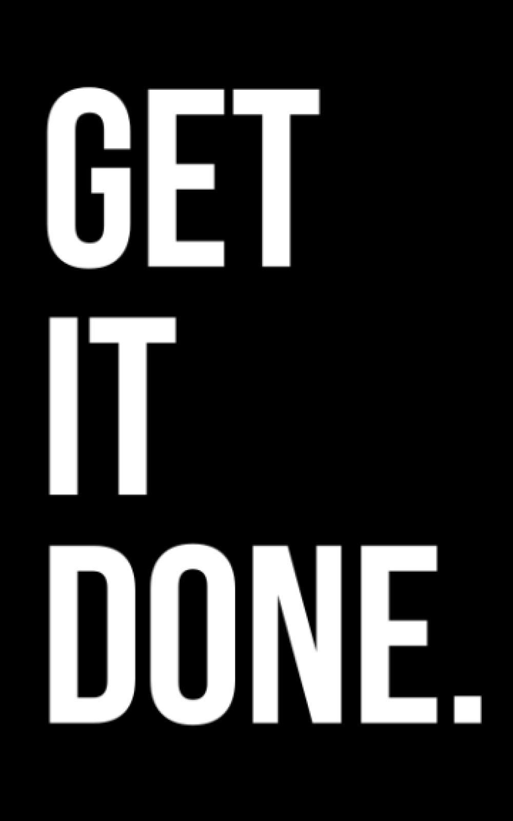 GET IT DONE. TO-DO-LIST Minimalist Notebook with a clean and simple design. Matte Black Cover - Size (8.5 x 11 inches) 74 Pages : Lined Paper: THE NOTEBOOK THAT WILL MAKE YOUR PRODUCTIVITY SKYROCKET