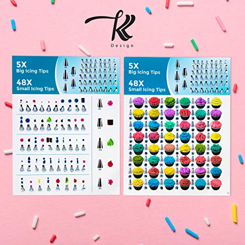 186 Pcs Cake Decorating Supplies Kit,Aluminium Rotating Turntable Stand,Frosting Piping Tips,100 Disposable Bags,Couplers,Scrapers,Spatulas,Cutter,Smoother,Flower Nails,Lifter,Baking Tools Set