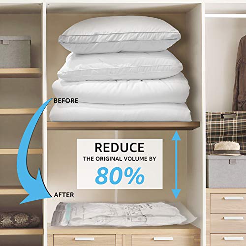 Rainbow Craft 24PACK Vacuum Storage Bags for Cloths Space Saver Vacuum Bags for Blanket