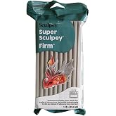 Sculpey SS1SCULPTSuper Firm Clay 1lb, Gray | Professional modeling clay stays workable until baked in home ovens. Non-toxic, gray finish for fine detail and shadows