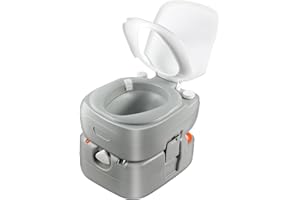 Clirass 5.8-Gallon Portable Toilet: Detachable Waste Tank, Sealing Slide Valve, Carry Handle, Level Indicator - Leak-Proof and Compact for Camping, RV, Boat, and Travel