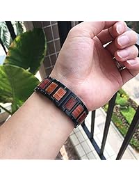 LDFAS Compatible Gear S3 Band, 0.866 in madera cerámica acero inoxidable enlace pulsera compatible Samsung Gear S3 Fronter Classic Smartwatch