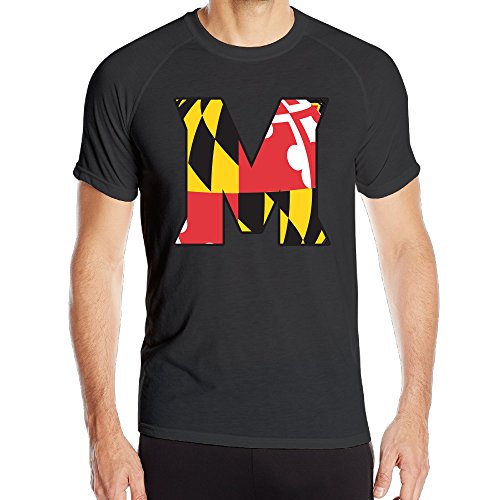 PTR Men's HyperDri University Of M Logo Maryland College Park 02 Gym Tee Size S Black