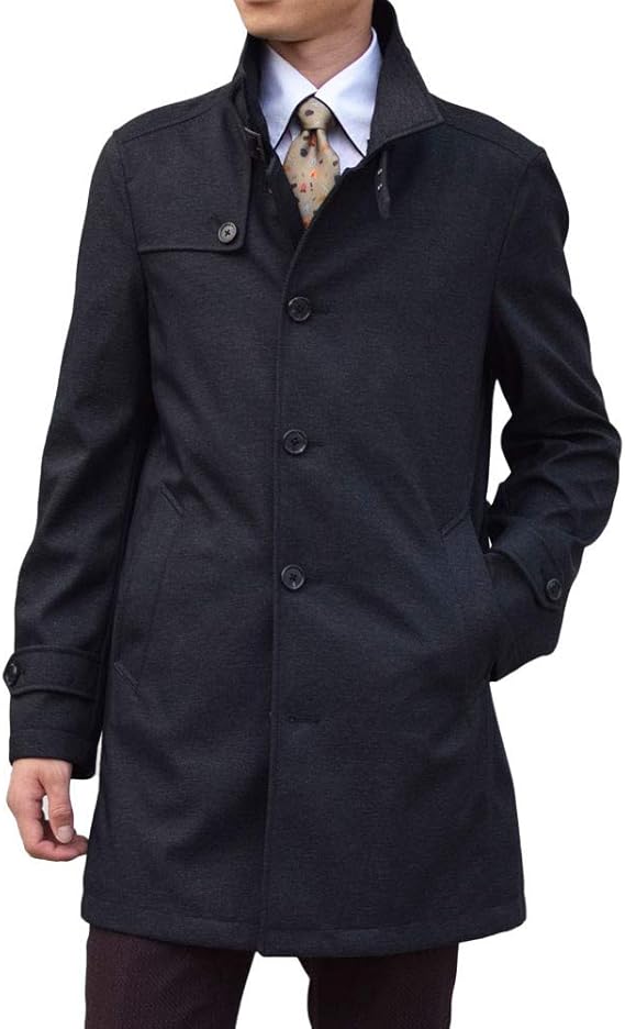 Amazon ブルーム Bloom コート メンズ ビジネス スタンドカラー ライナー付 取り外し可能 2color ネイビー グレー S M L Ll コート ジャケット 通販