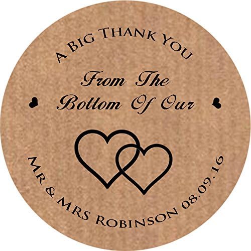 Personalised Wedding Label Stickers 37mm x 35 On A Sheet High Quality (37mm x 35 Stickers)