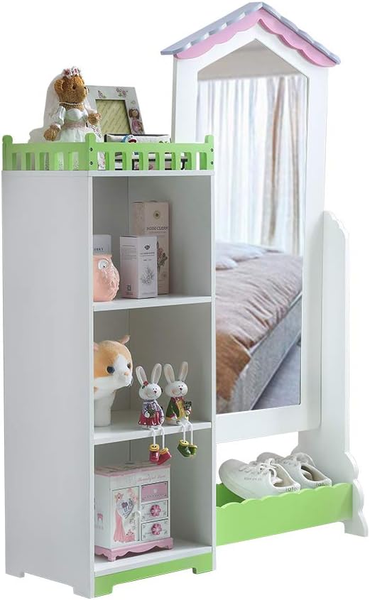 Kids Wardrobe Bedroom Furniture, White, Large