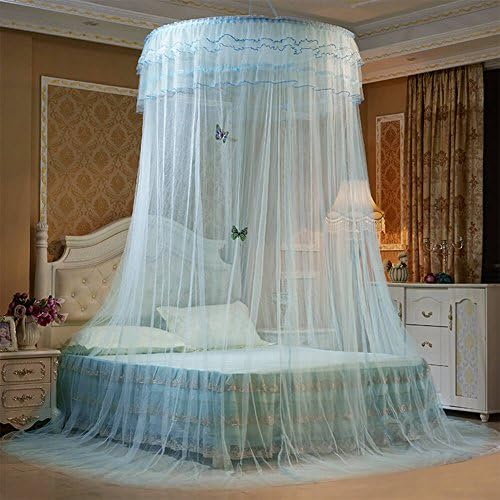 Mosquito Netting, Mingshop Princess Canopy Dome Round Summer Net Bedroom Bed (Aqua)